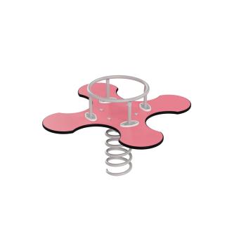 4er-Federwippe Kleeblatt Urbi-A (altrosa), Beton-Bodenanker